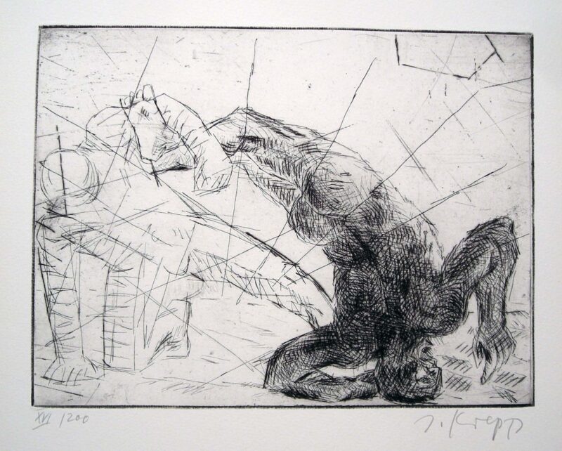 Abbildung 1: „Studie zu Ringende“ von Siegfried Krepp