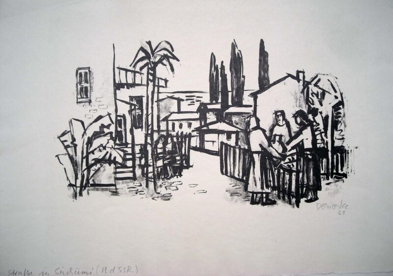 Abbildung 1: „Straße in Suchumi“ von Walter Denecke
