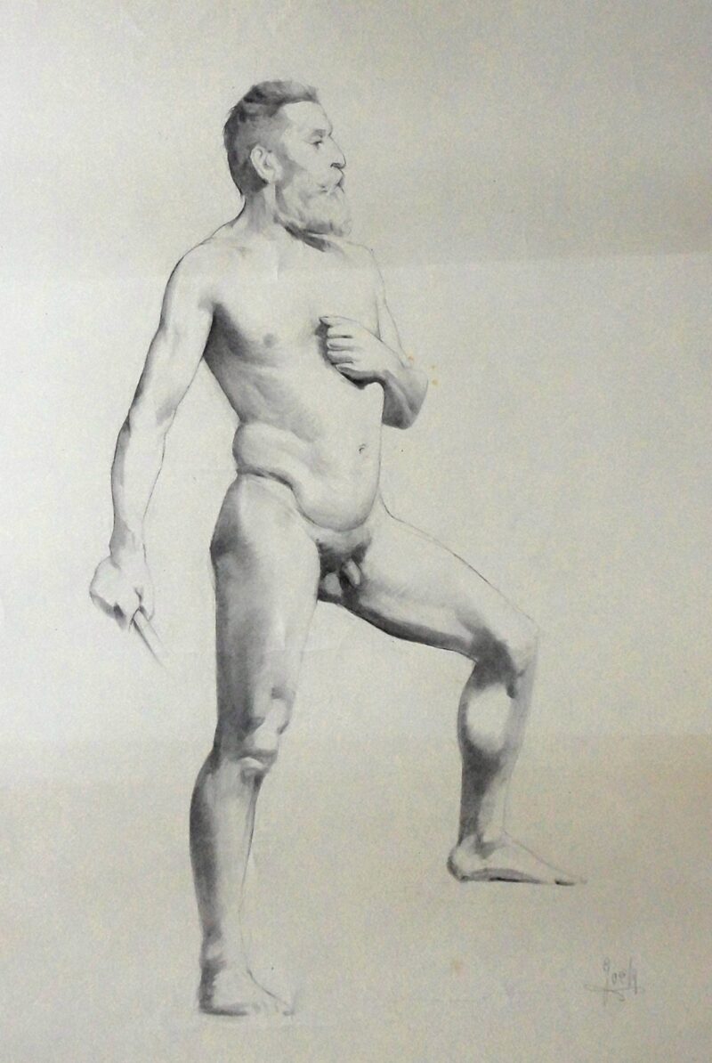 Abbildung 1: „Männlicher Akt, stehend (8569)“ von Ernst Gock