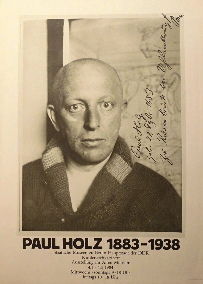 Abbildung 1: „Ausstellungsplakat: Paul Holz 1883-1938“ von Wolfgang Kenkel