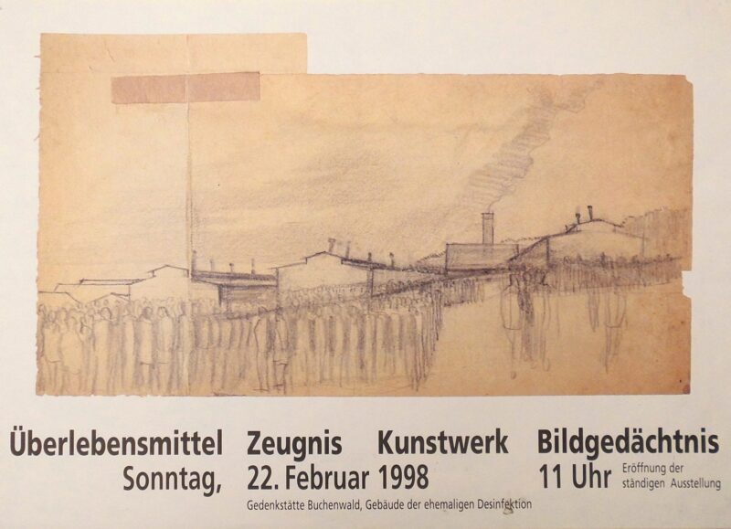 Abbildung von „Plakat zur Eröffnung der ständigen Ausstellung der Gedenkstätte Buchenwald“