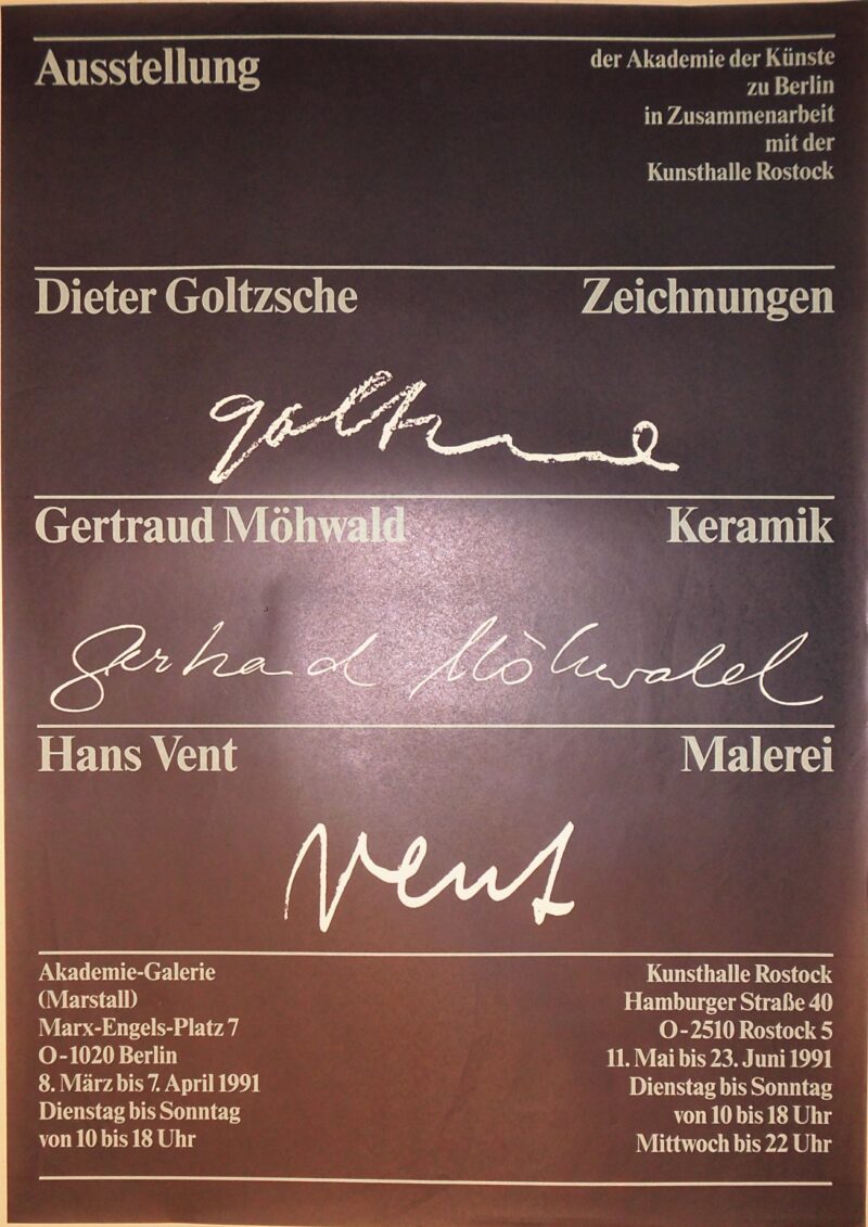 Abbildung 1: „Goltzsche/Möhwald/Vent, Ausst.Plakat“ von Autor Unbekannt