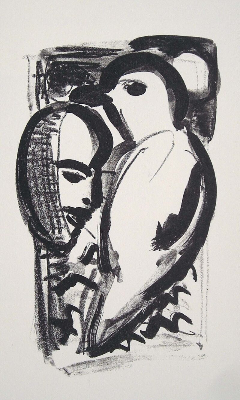 Abbildung 1: „Kopf und Möwe“ von Ellen Fuhr
