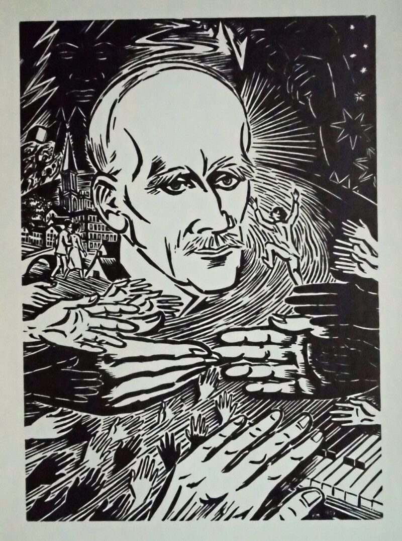 Abbildung 1: „Ehrung für Romain Rolloand“ von Frans Masereel