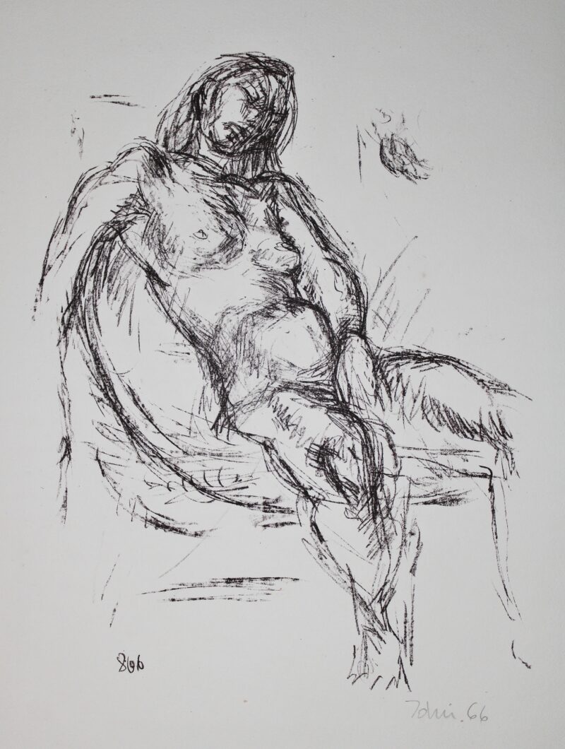 Abbildung 1: „(Sitzender weibl. Akt)“ von Joachim John